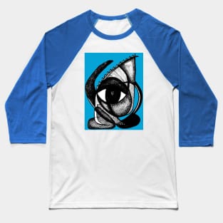 "I see you" - African Symbolic Surrealist Art - Blue Baseball T-Shirt